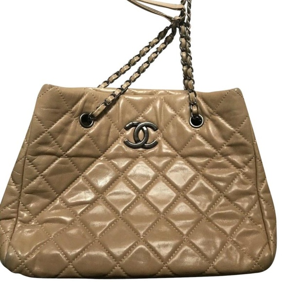 Chanel Handbags - CHANEL Tan Shopping Tote